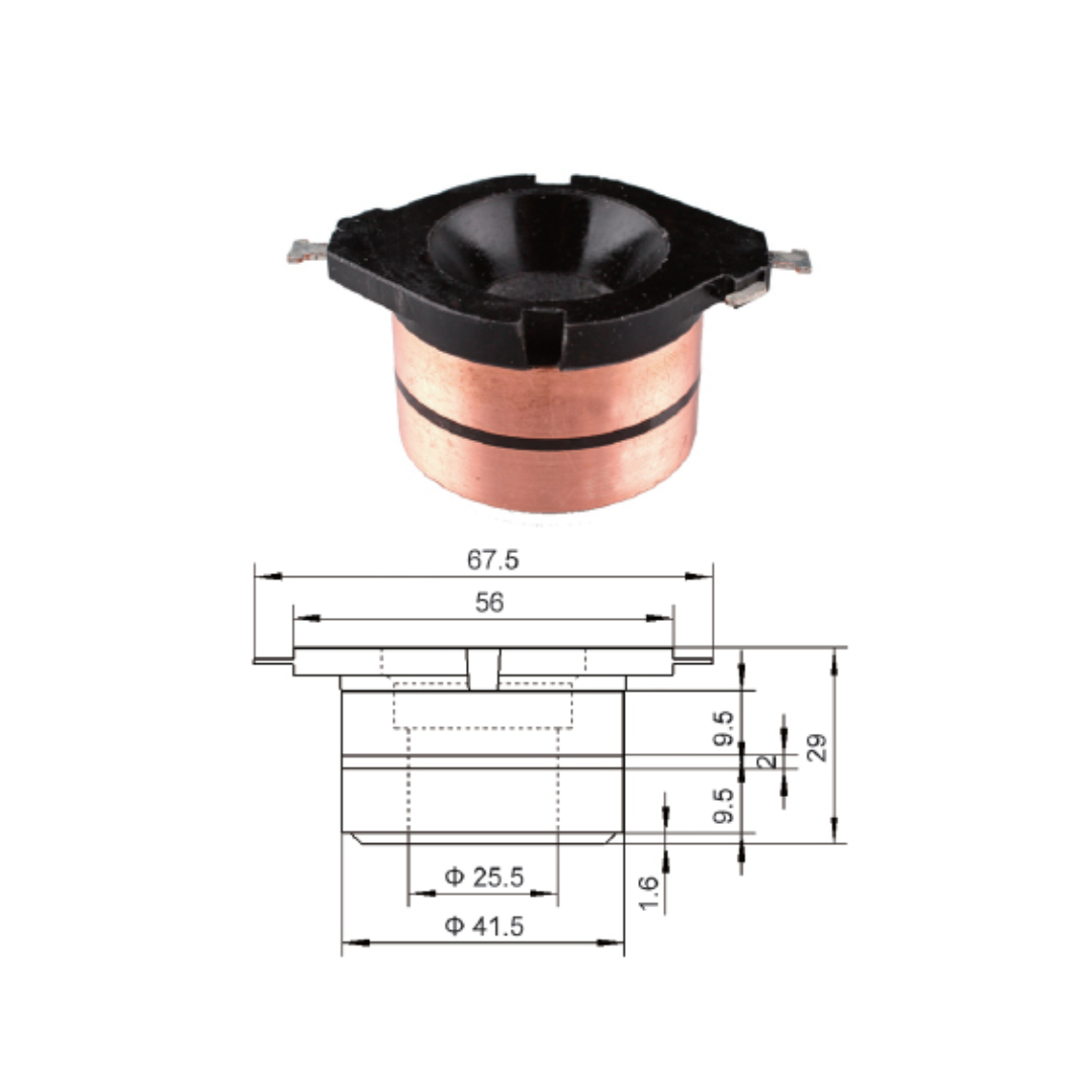 COLECTOR DE ALTERNADOR EJE Ø25.50 (41.50x29.40)