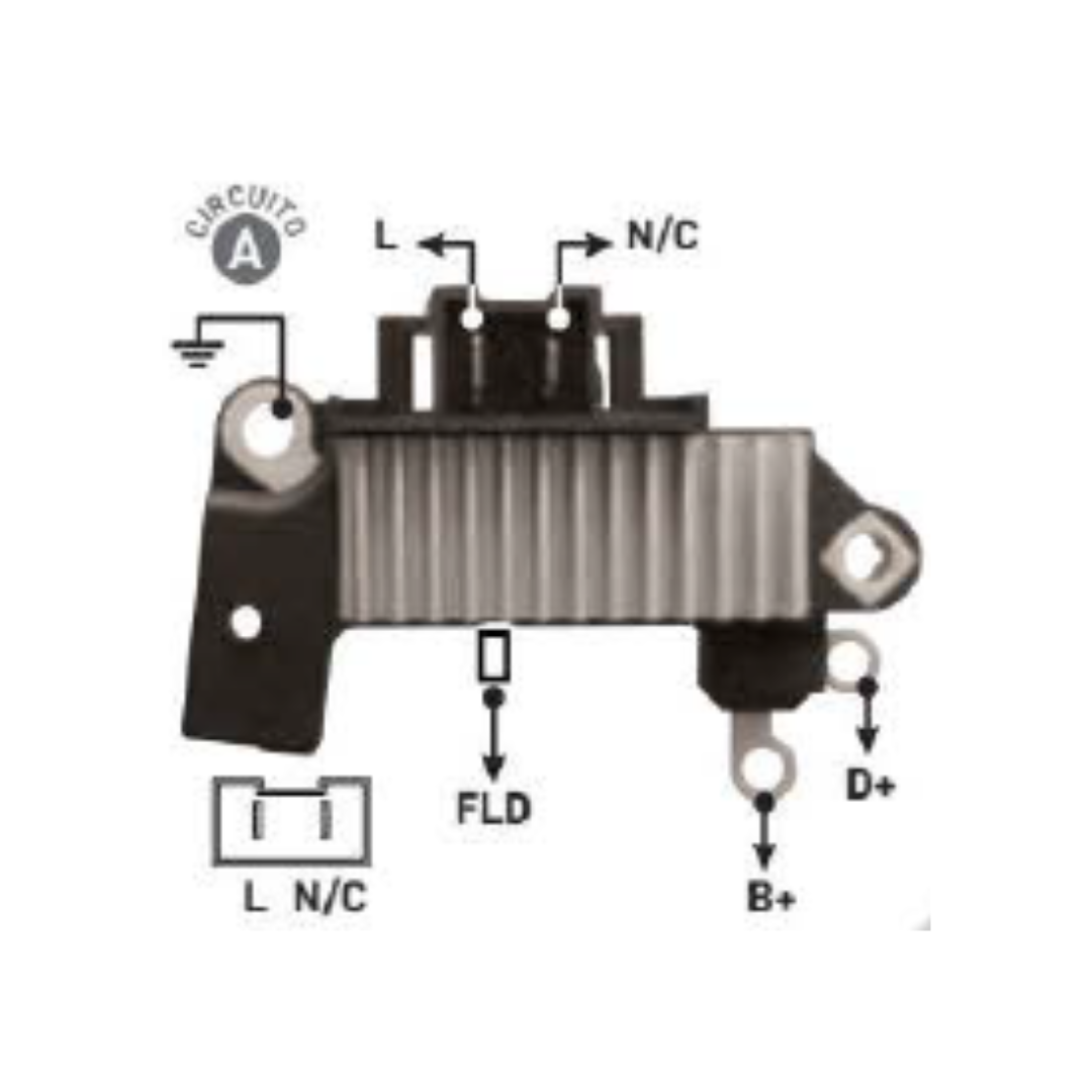 REGULADOR DE VOLTAJE TIPO INDIEL 12V