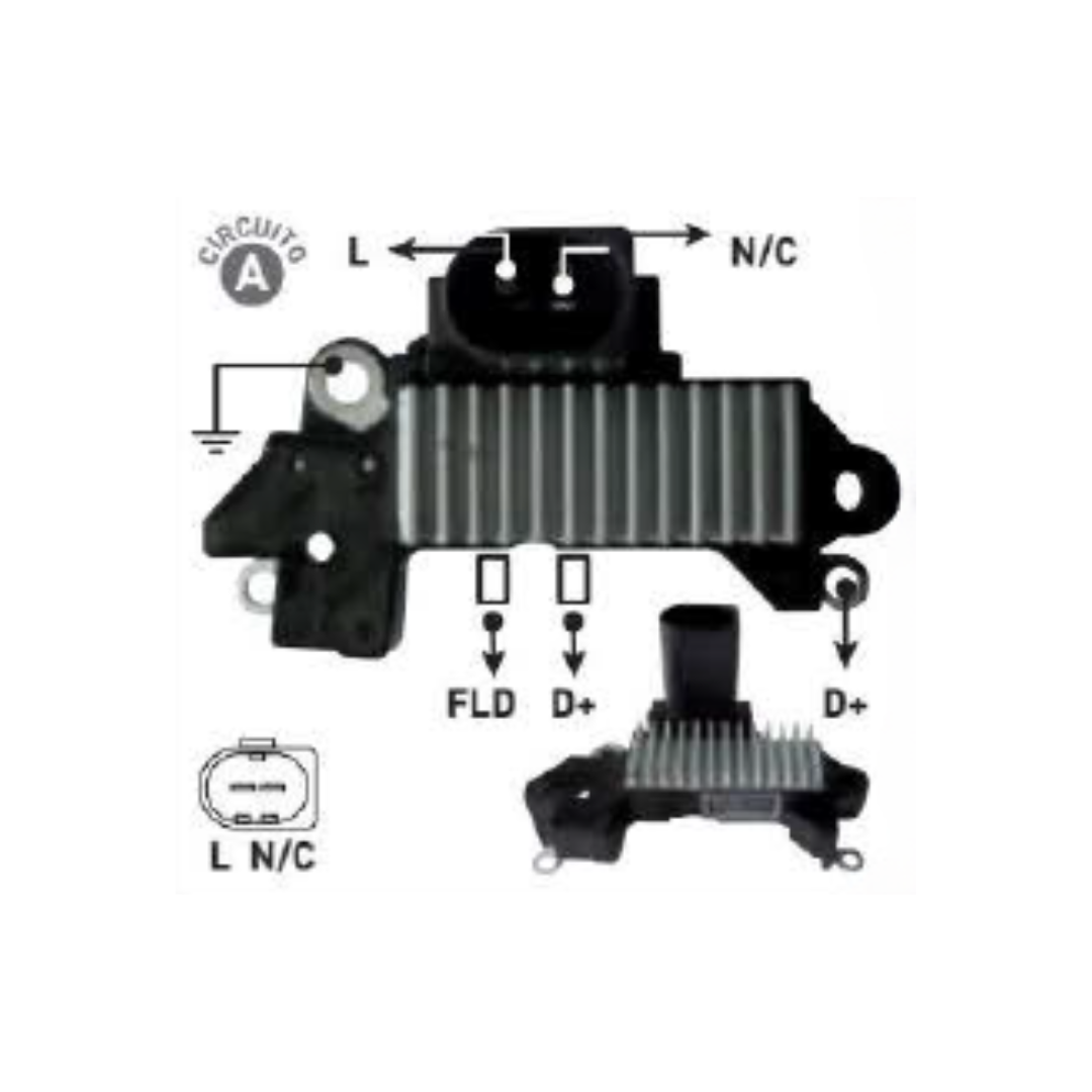 REGULADOR DE VOLTAJE TIPO INDIEL 12V