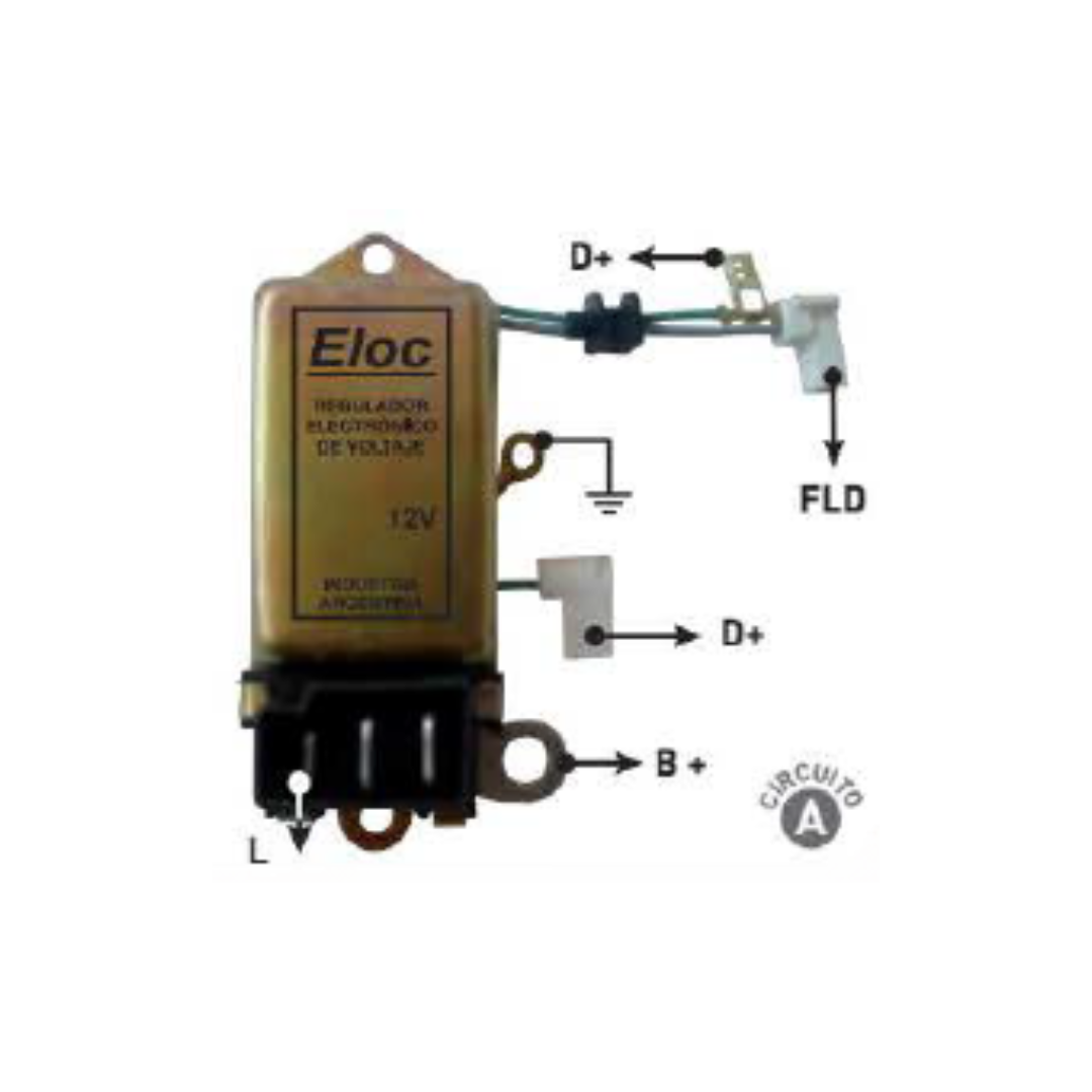 REGULADOR DE VOLTAJE TIPO INDIEL 12V