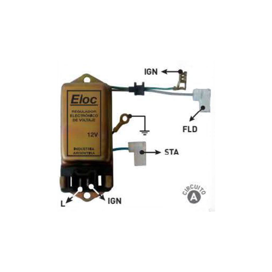 REGULADOR DE VOLTAJE TIPO INDIEL 12V