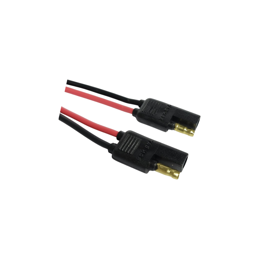 FICHA 2 VIAS CHATA ELECTRO CABLE 2,5 MM A 25 CM X BOLSA CON 10 UNIDADES
