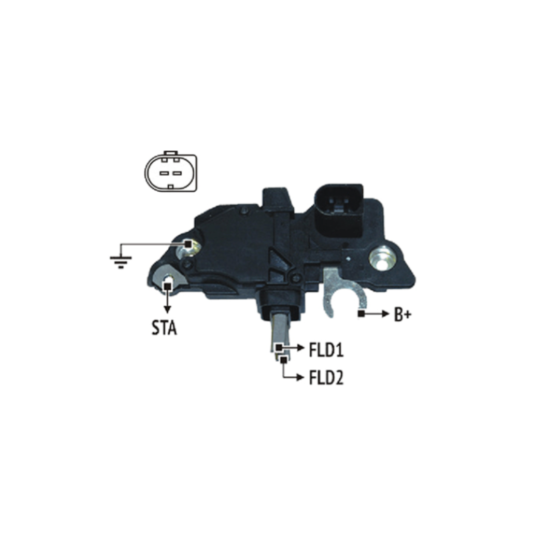 REGULADOR DE VOLTAJE TIPO BOSCH 12V 2P
