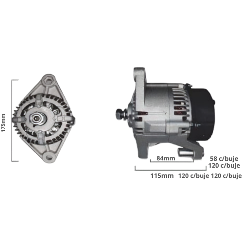 ALTERNADOR DENSO 12V 85A NEW HOLLAN TL 70 80 90 100