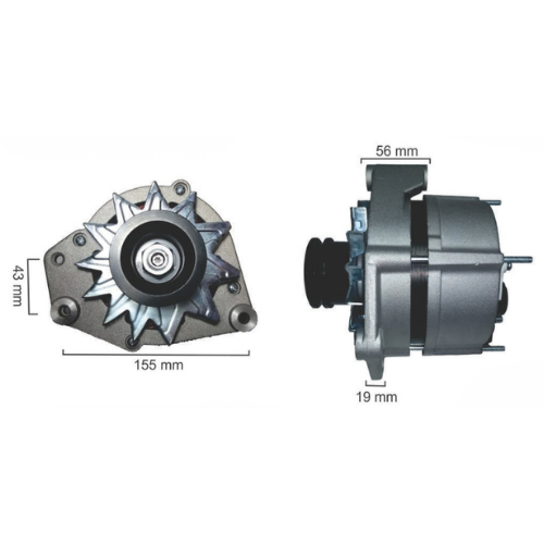ALTERNADOR TIPO BOSCH VW GOL 12V 90A