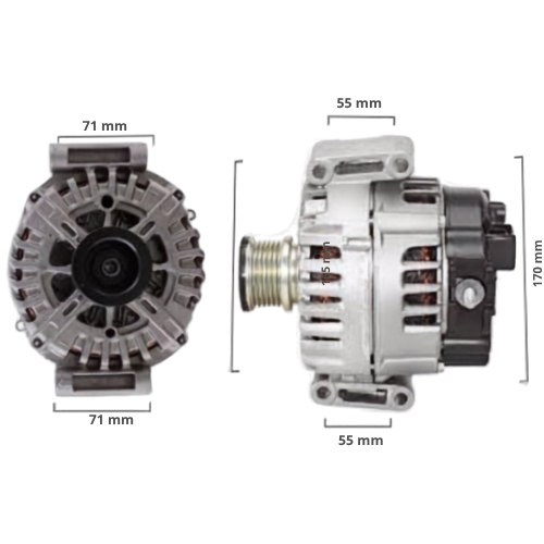 ALTERNADOR VALEO 12V 220A MERCEDES BENZ SPRINTER PATA CRUZADA